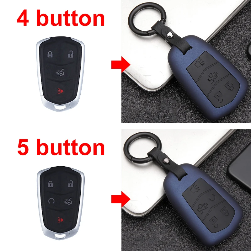 New Carbon Fiber Matte Car Key Case Cover For Cadillac XT5 XT6 ATSL XTS XT4 CT6 SRX CTS ATS 2015 2016 2017 2018 2019 | Автомобили и