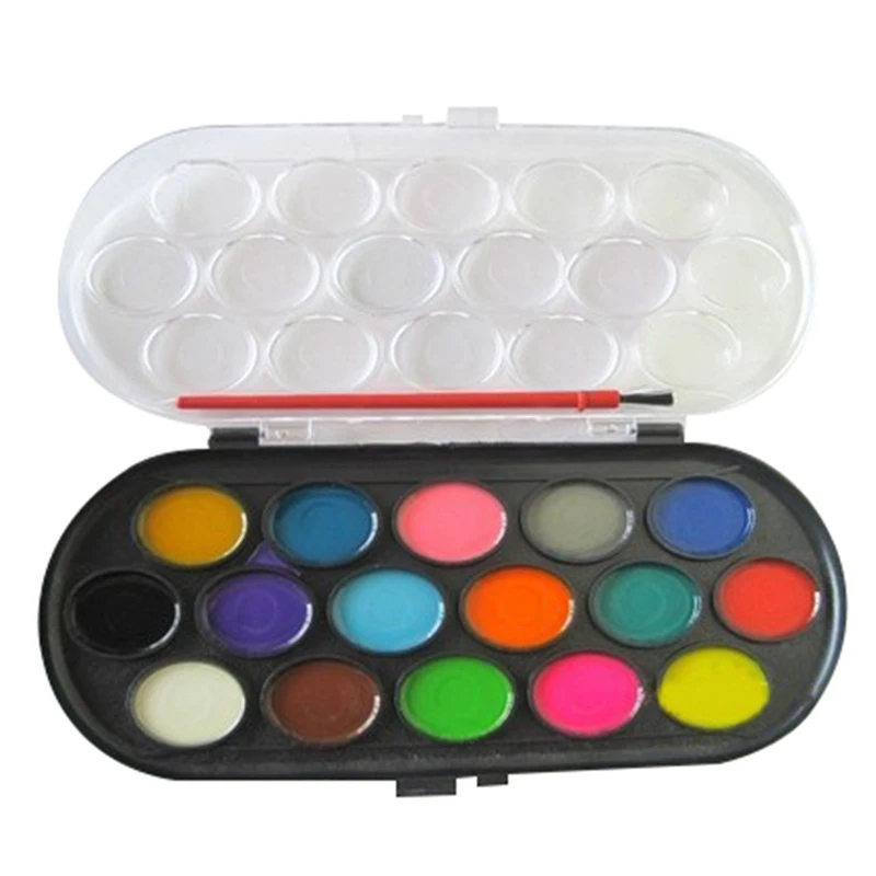 Профессиональная однотонная краска s 16 цветов ящик для рисования акварелью с
