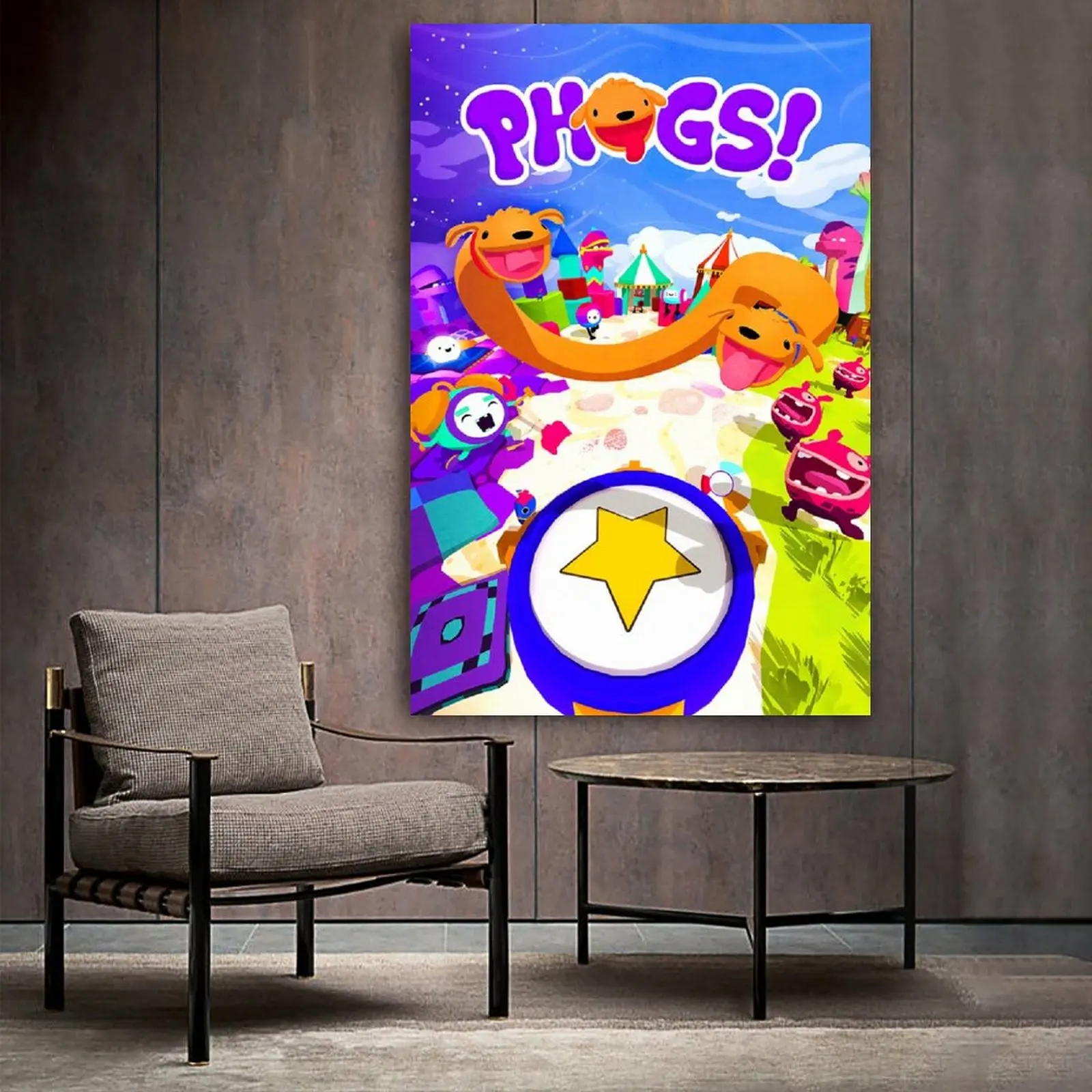 

Phogs! Game Poster Canvas Art Poster and Wall Art Picture Print Modern Family bedroom Decor Posters