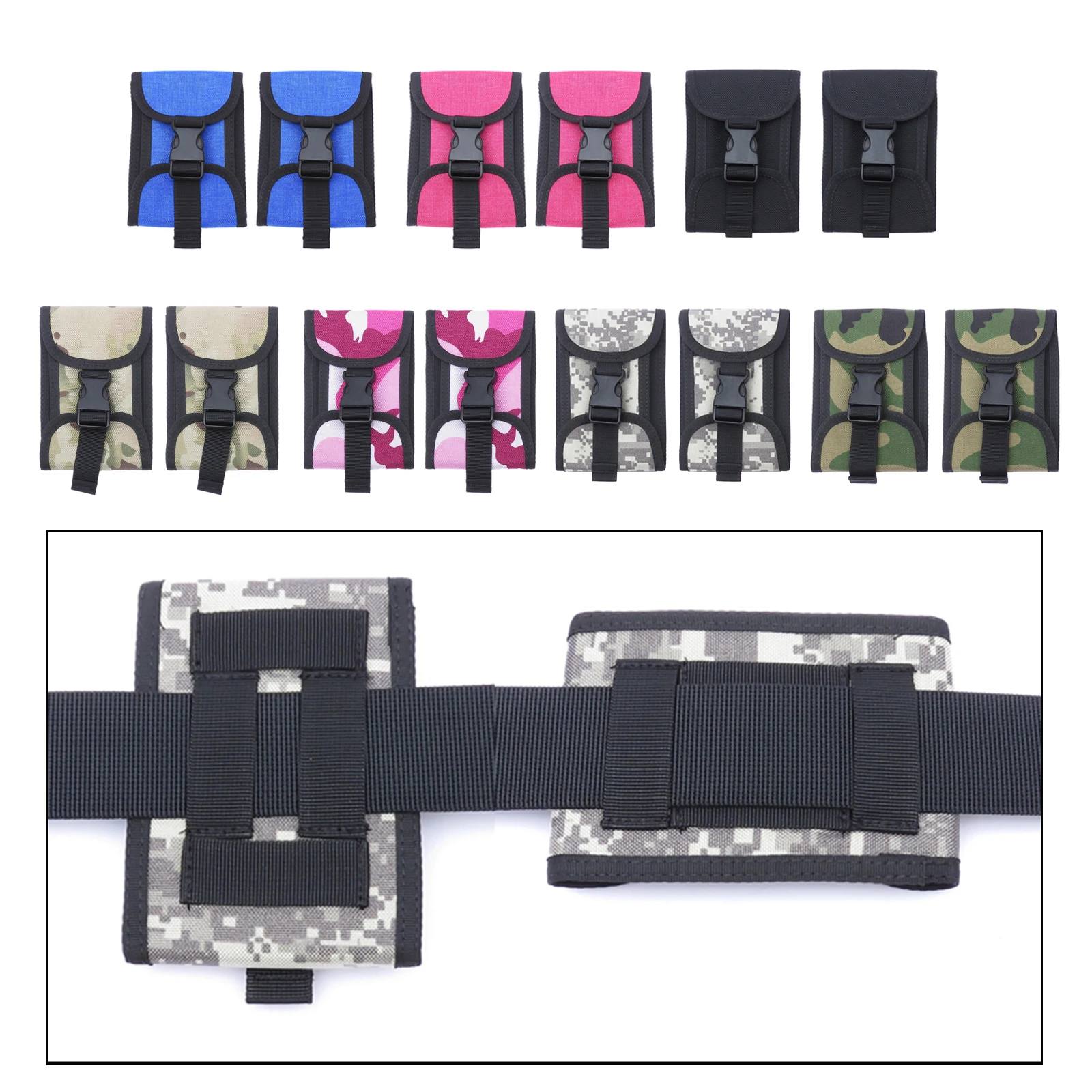 

2pcs Diving Weight Pocket Scuba Tech Dive 5lb Weights Holder Bag, QR Buckle Backplate/Donut/Weight Belt Mount Pouch Bags