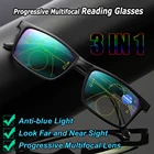 1 шт. унисекс прогрессивные очки для чтения с защитой от УФ-светильник очки для чтения очки для близорукости дальнозоркости диоптрий очки
