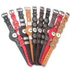 10 шт.лот Новинка застежка ювелирные изделия Смешанный Панк мужской 18 мм кожаный Застежка браслет DIY Застежка Кнопка браслет широкий обруч для женщин