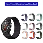 Ремешок нейлоновый на липучке для наручных часов, сменный Браслет для Samsung Galaxy Watch 4 40 мм 44 мм 46 мм Amazfit HUAWEI Watch GT2, 20 мм 22 мм