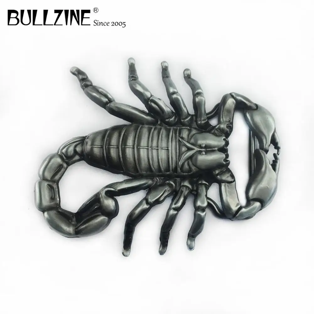 В Bullzine Скорпион пряжки ремня с оловянной отделкой FP-02615-1 длительное хранение | Дом