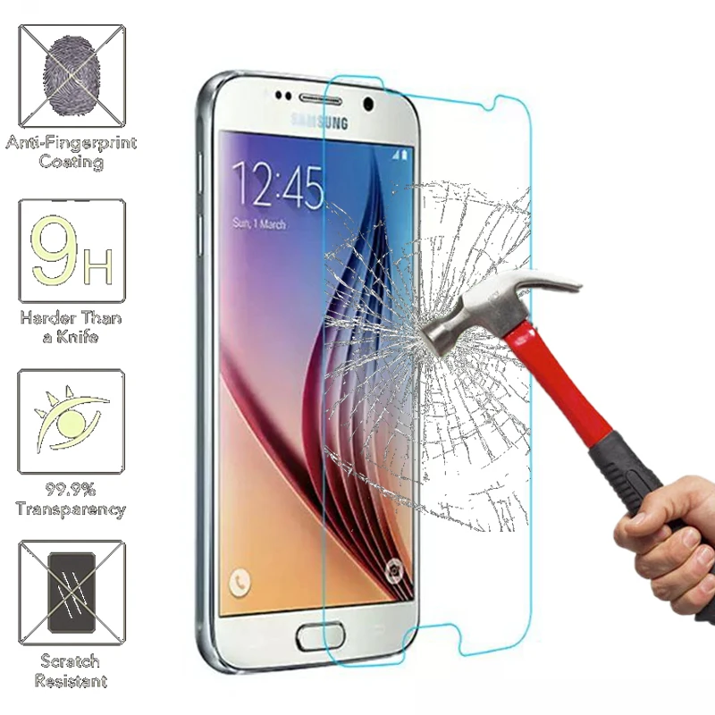 

9H Sklo glas Tempered Glass For Samsung Galaxy S3 S4 S5 S6 A3 A5 J3 J5 2015 2016 Grand Prime Screen Protector HD Protective Film