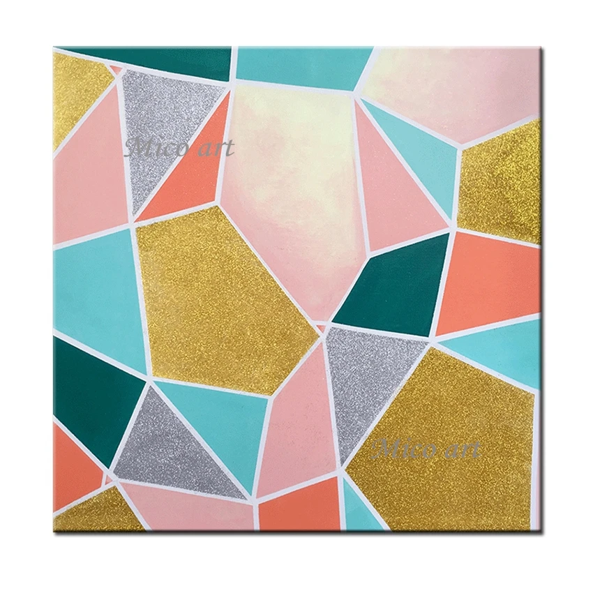 

Abstract 100% Hand Painted Textured Gold Foil Oil Painting Unframed Canvas Wall Decor Picture Artwork And Craft For Wall Decor
