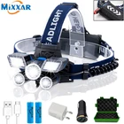 ZK20 светодиодный налобный фонарь с высоким люменом, светодиодный светильник, ультра яркий, 9 режимов, налобный светильник, перезаряжаемый через USB, водонепроницаемый, рабочий, для рыбалки