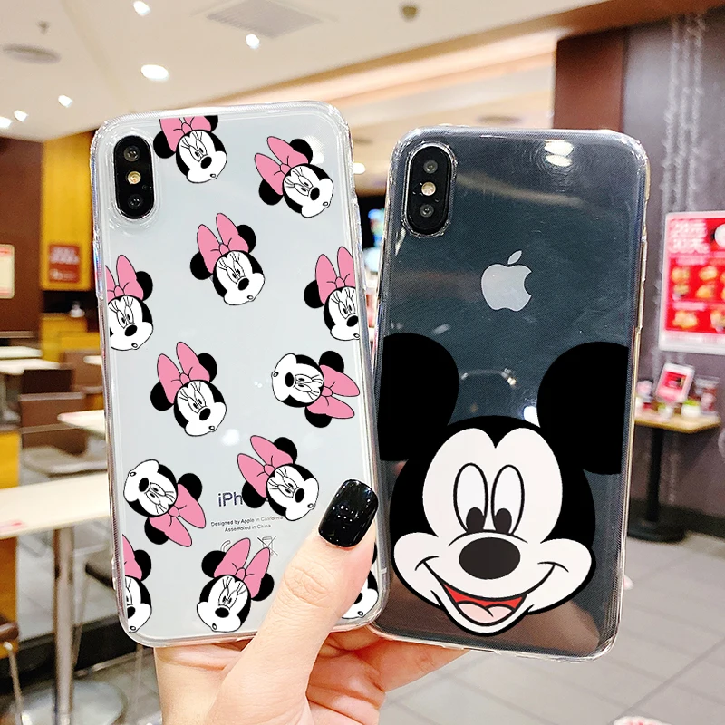Чехол для телефона с мультяшной мышкой iPhone 11 Pro XR X Xs Max 8 7 6 Plus 6S 5S SE популярные