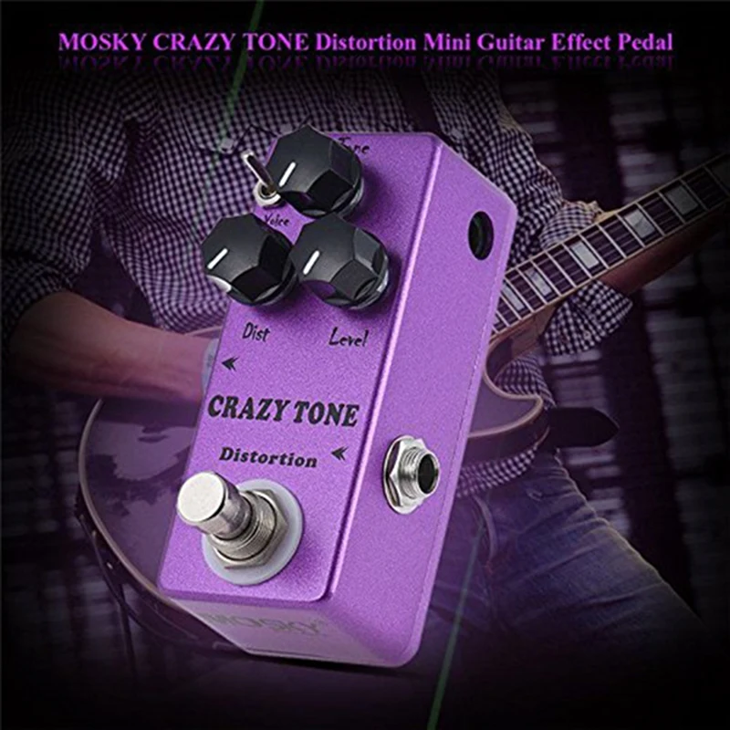 

MOSKY 2pcs RIOT Distortion Single Guitar Effect Pedal True Bypass Guitar - CRAZY TONE & CE-NANO
