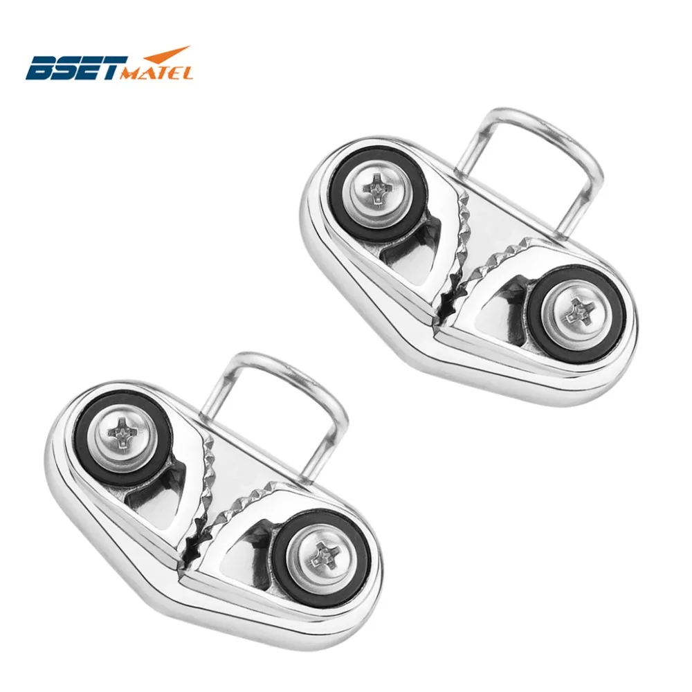 2X SS 316 Cam Cleat с проводом ведущее кольцо лодка Cleats Matic Fairlead морской парусный спорт