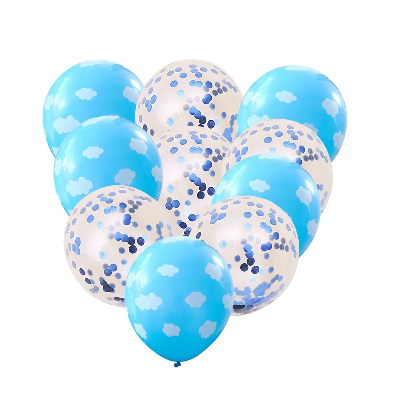 Голубое небо белые облака латексные шары Дети Взрослые украшения на день