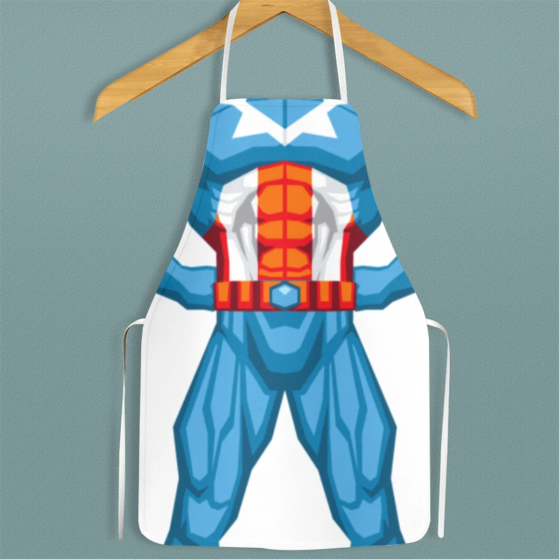 

Geometric Pattern Printed Apron Waterproof Oil-proof Polyester For Femme Men Wipeable Household Tablier Cuisine Baking Accessory