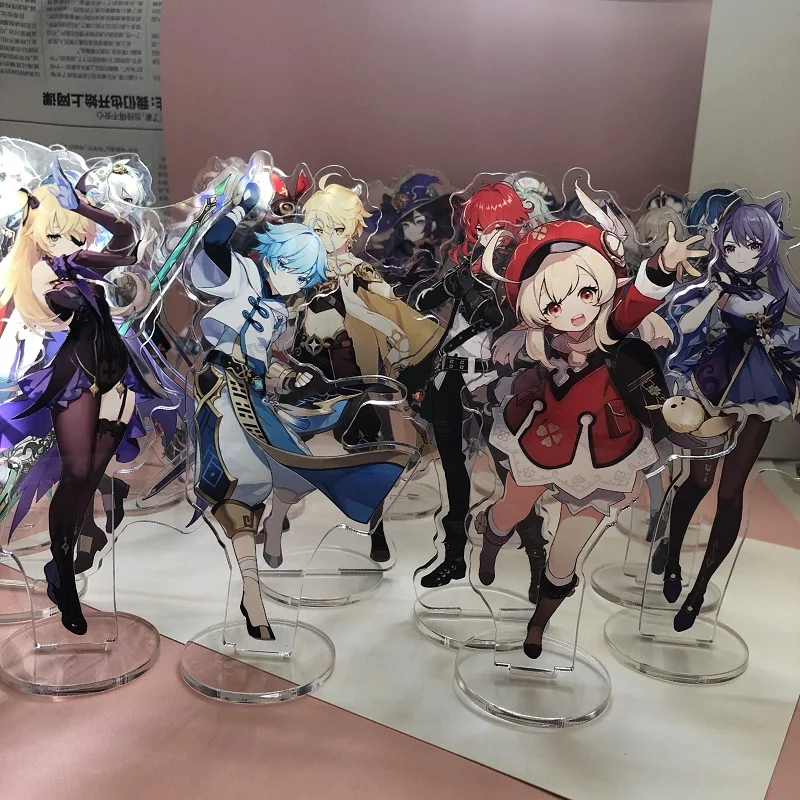 

Anime Genshin Impact Ningguang Beidou Xiao Liyue Xiangling Theme Stand Figure Cosplay Acrylic Model Plate Desk Decor Gift 2020