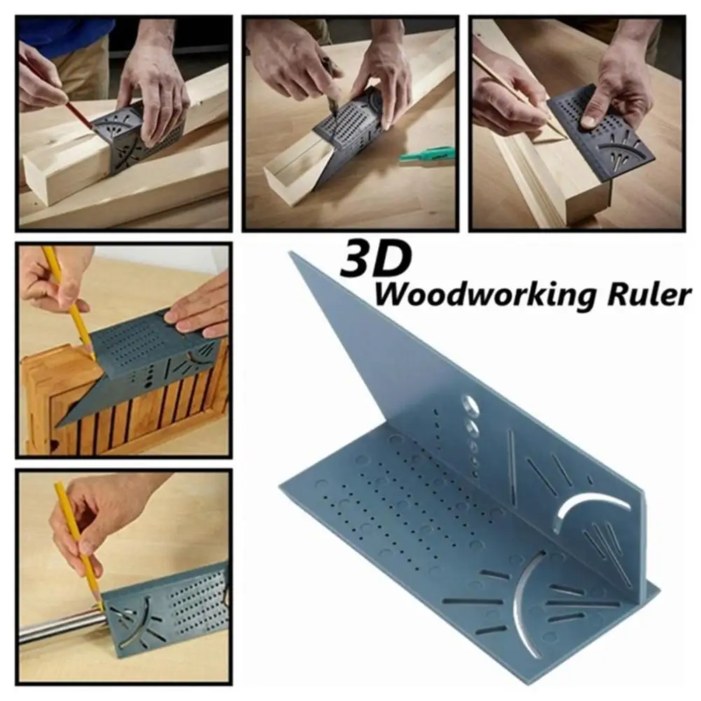 Угол 45/90 градусов 3D деревообрабатывающий угол линейки измерительный квадратный