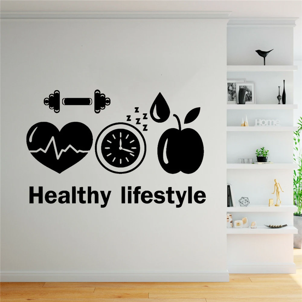 Здоровый образ жизни наклейка на стену Виниловая для компании спорт мотивация