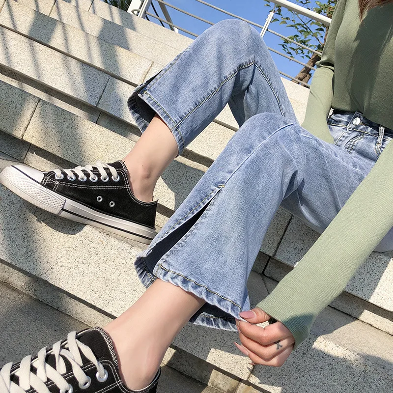 

streetwear high waist women's fashion jeans woman girls women wide leg pants trousers female jean femme denim bagge mom jeans G2