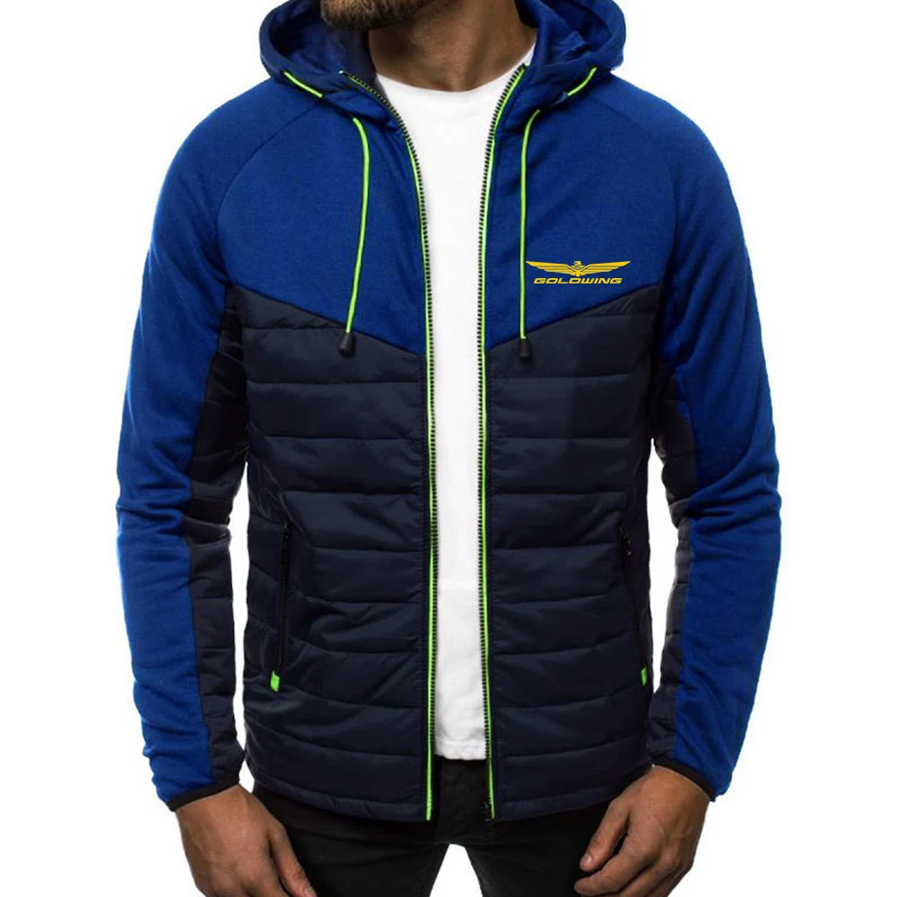 

2021 New comfortable GOLDWING Winter Thickening Hoodies Men Casual Jacket Solid Warm Cloth Zipper Coats Sweatshirts