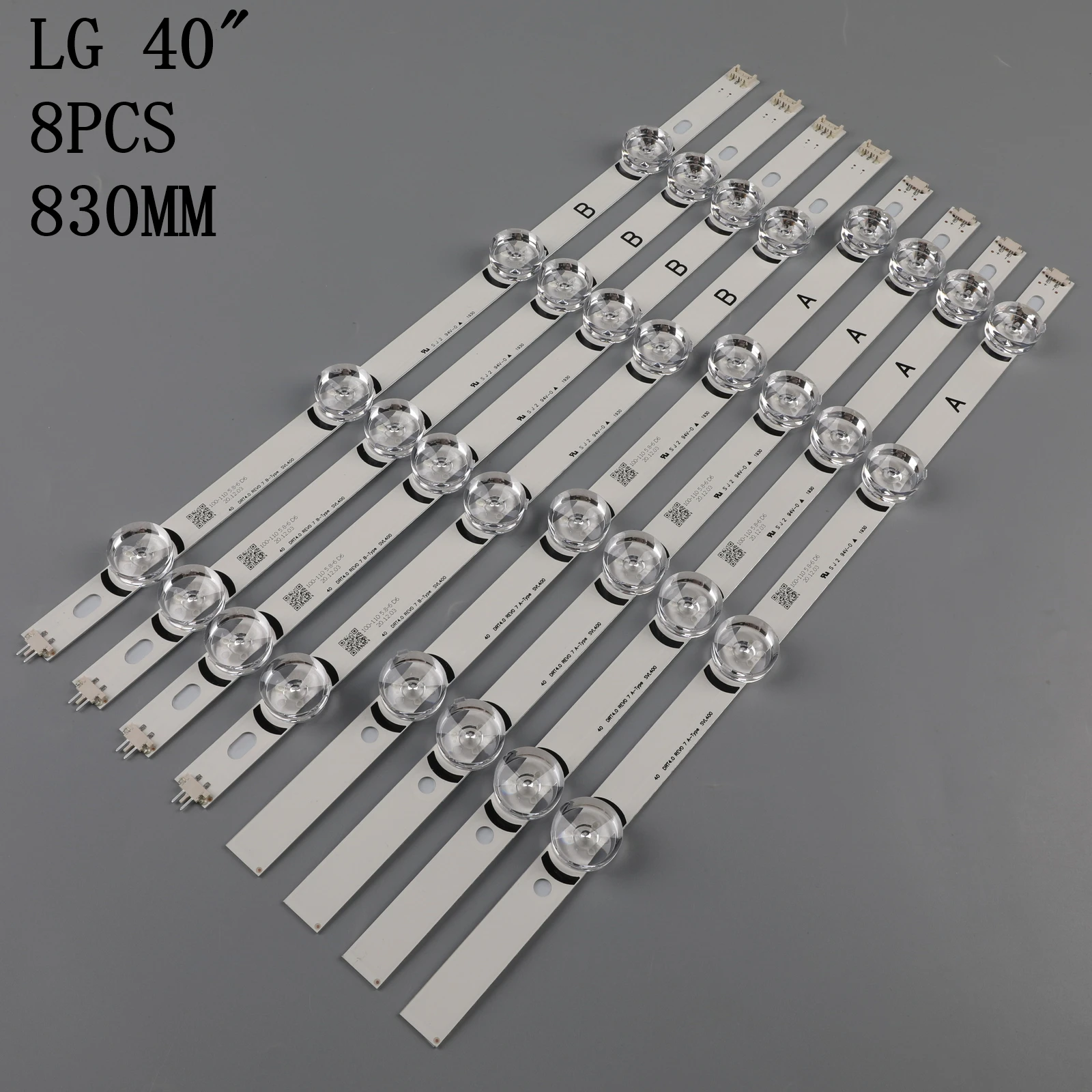 

8 pieces/set New LED Strip For LG 40'' TV 40LF630V 40LF5750 INNOTEK 40 DRT4.0 DRT 4.0 3.0 40 inch A B SVL400 6916L-0885A 0884A