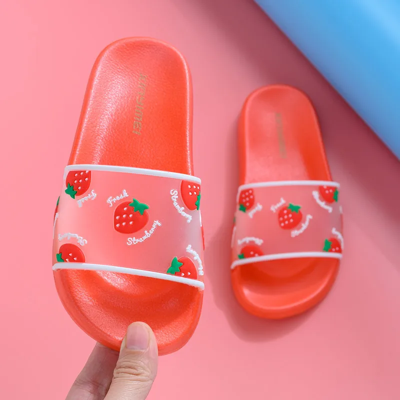 Детская обувь летние тапочки для девочек домашние детские с изображением