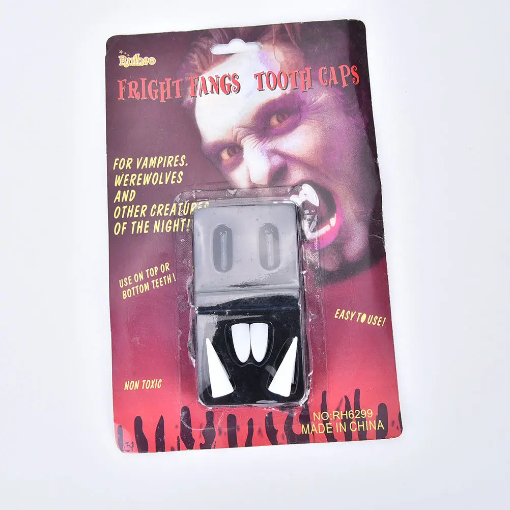 4 шт. Зубы вампира на Хэллоуин реквизит для съемки фильмов косплея ужасная