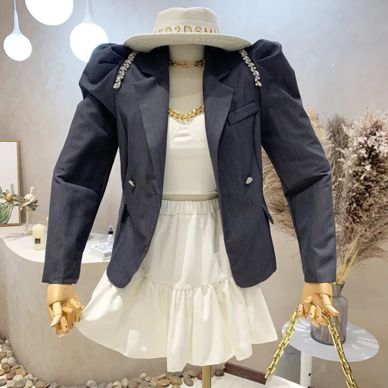 

High Quality Fall Korean OL Two Piece Set Women Long Sleeve Blazer Coat + High Waist Skirt Sets Fashion Streetwear 2 Piece Suits