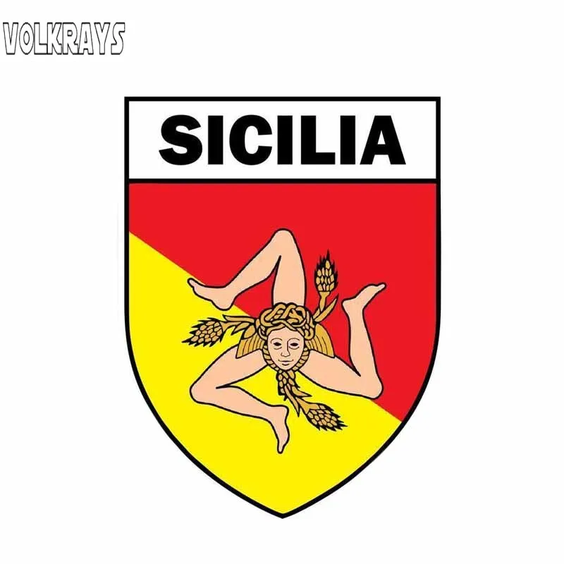 

Volkrays креативные автомобильные стикеры Sicilia Итальянские аксессуары для мотоциклов Светоотражающая водонепроницаемая обложка царапины вин...