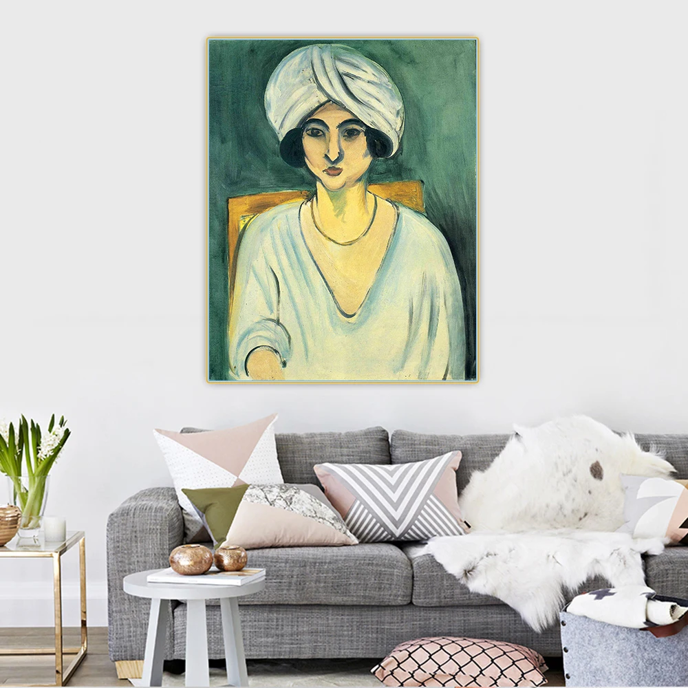 

Canvas Oil Painting Henri Matisse"Woman In Turban"Wall Art Aesthetic Backdrop Unframed Picture Home Room Interior Decoration