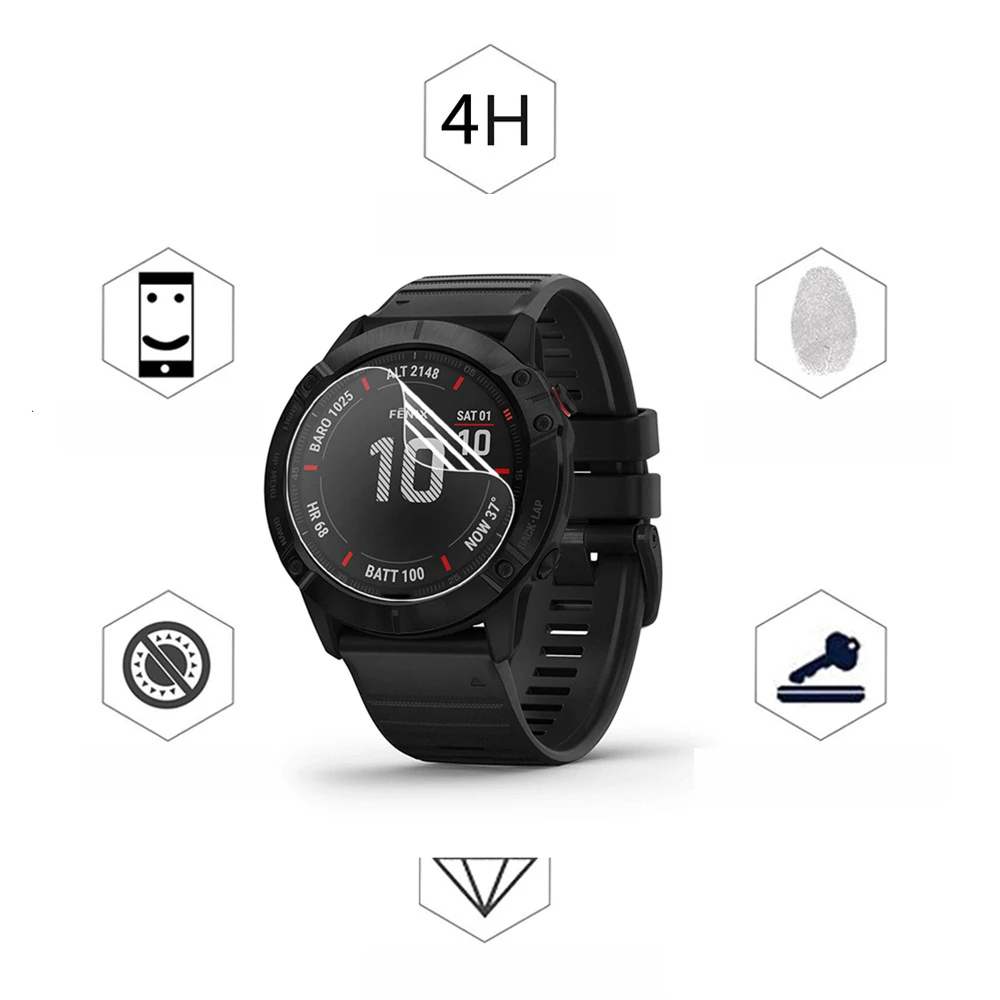 Гидрогелевая защитная пленка 2 шт. для Garmin Fenix 6 6S 6X Pro Sapphire Противоударная