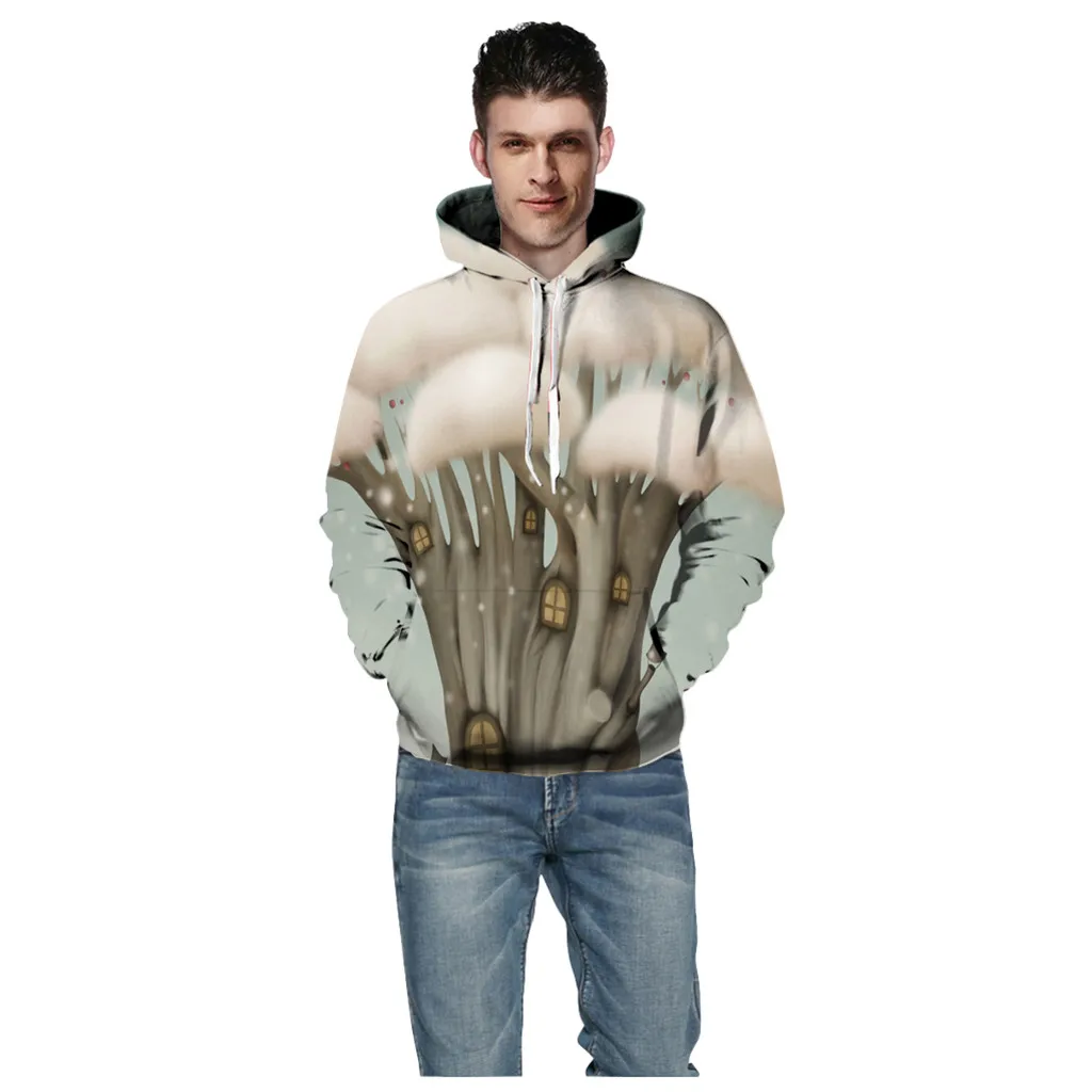 Wens Momen/Повседневные Вечерние толстовки с длинными рукавами и принтом на Хэллоуин