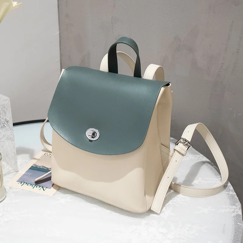 

Two layer leather women's bag 2020 new women's backpack Korean Trend backpack large capacity bag women bags