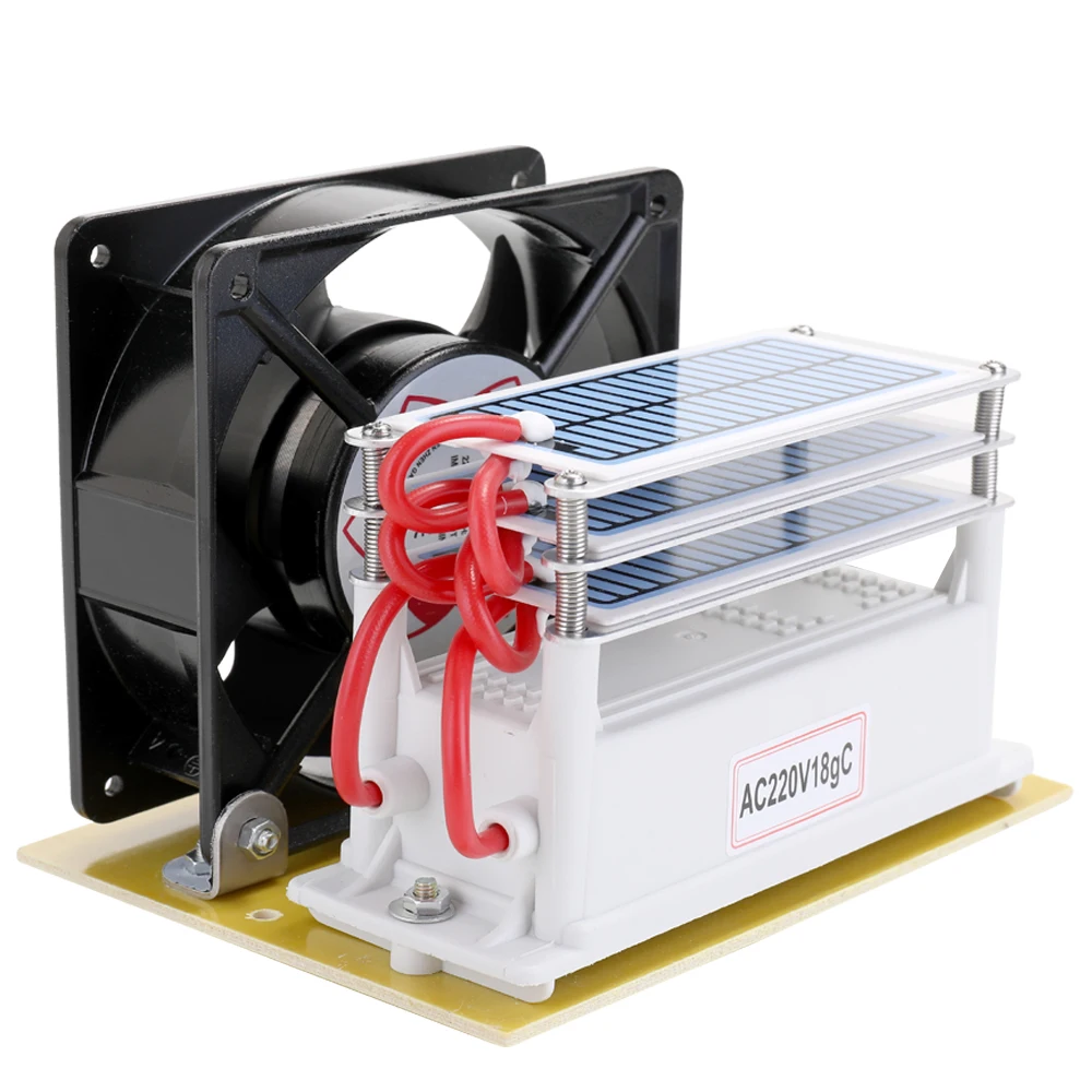 110V/220V 18g/h Ozone Generator Machine +10Pcs Plate Air Cleaner Disinfection Sterilization Cleaning Formaldehyde Ozonator | Инструменты