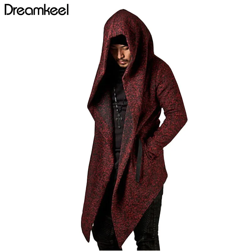 2019 new Men Hooded Sweatshirts Black Hip Hop Mantle Hoodies Fashion Jacket long Sleeves Cloak Man's Coats Outwear Hot Sale Y | Мужская