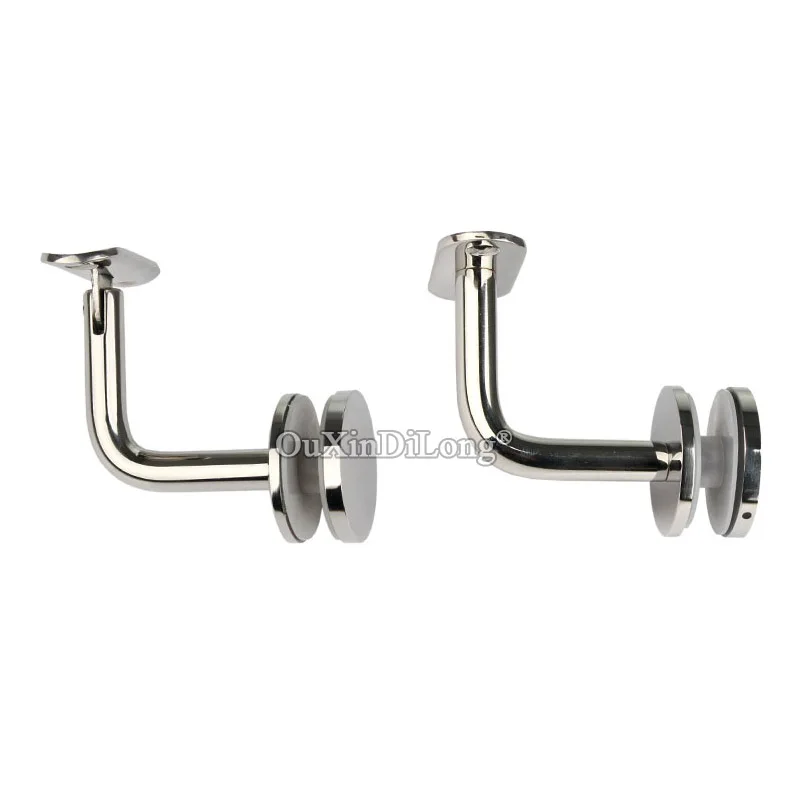 

20PCS 60X60mm Stair Handrail Glass Mount Brackets Stainless Steel Brackets Guard Banister Support Glass Clamps Standoff FG816