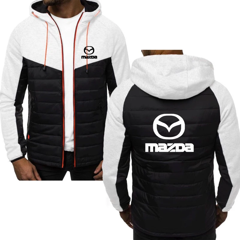 

Unisex Spring Autumn Hoodies Men Mazda Car Logo Print Casual high quality Cotton Long Sleeve Hooded Mens zipper Jacket