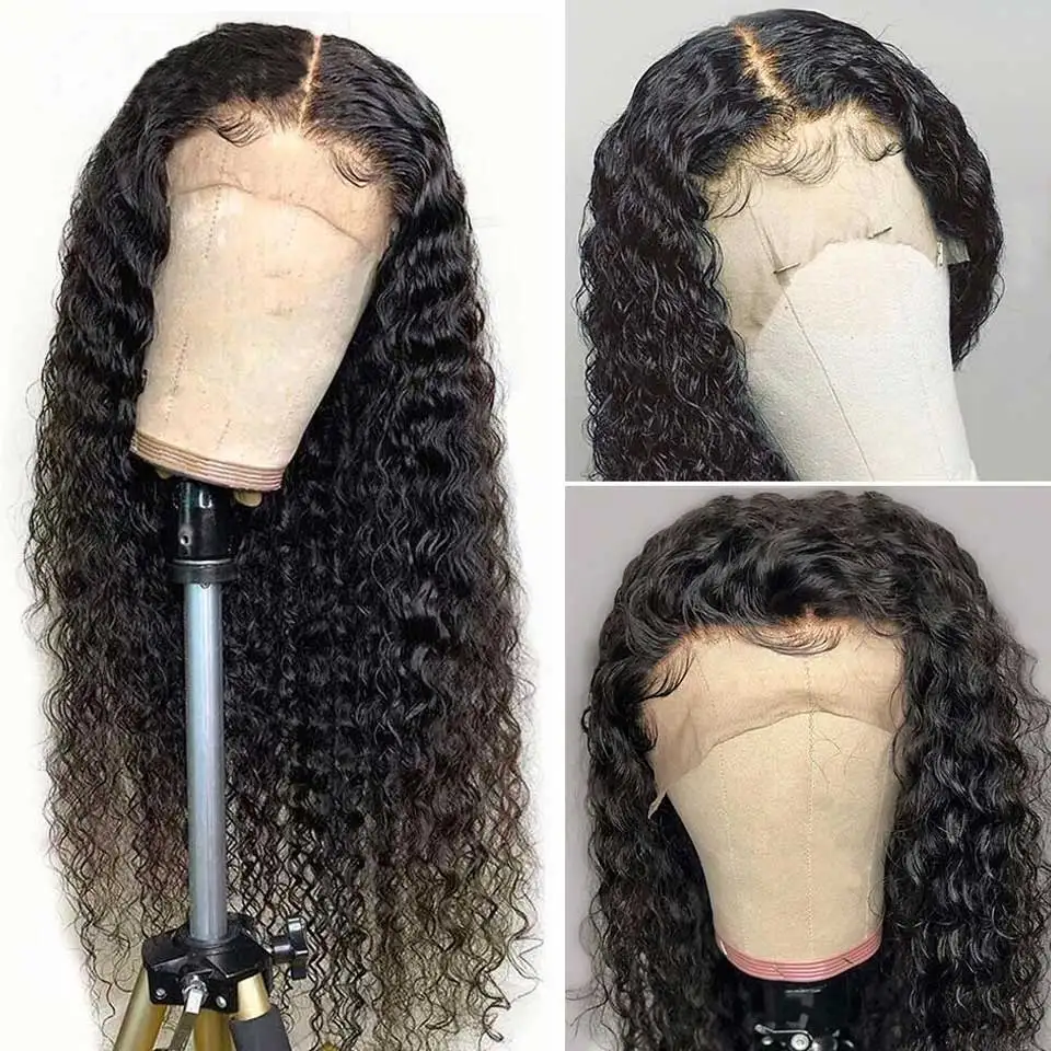 Парик из натуральных волнистых волос Liweike 13*4 13*6 бразильских Remy 150% 180% плотность