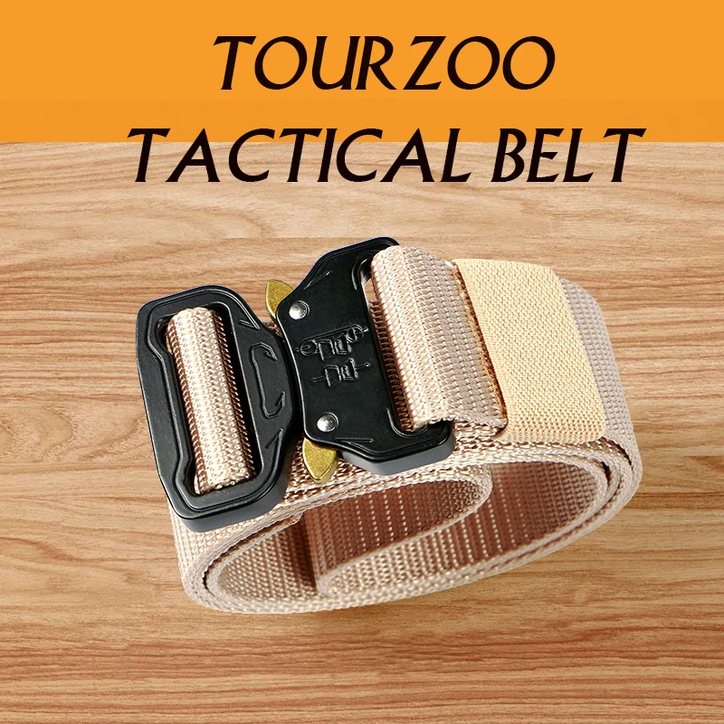 Тактический ремень Tourzoo тяжелая тесьма Регулируемый военный стиль мужской