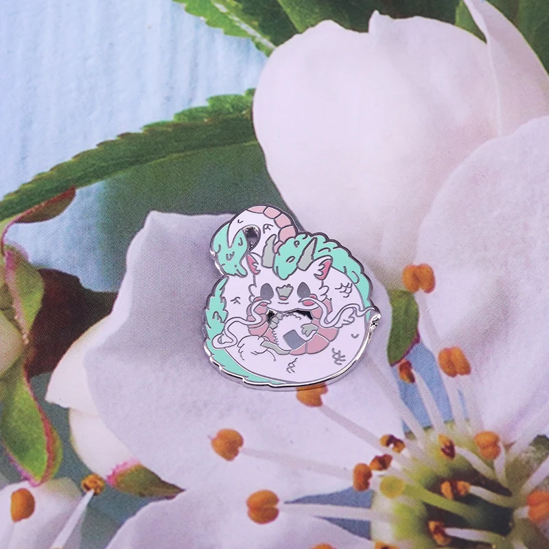 Haku Inspired Enamel Pin Hayao Miyazaki Japanese Cartoon Badge | Украшения и аксессуары