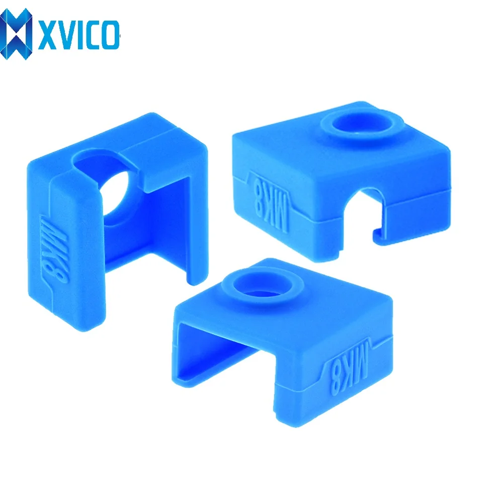 XVICO 3 шт. MK8 блок крышка силиконовый Носок нагреватель чехол нагревательный