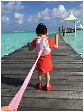 Детский рюкзак с защитой от потери детские ремни синие и розовые дизайнерские