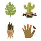 CRAZY PEAMT леди не HUGGER идея эмали штырь кактуса полива Hug Броши рубашка с лацканами сумка со значком, ювелирное изделие в подарок для друзей