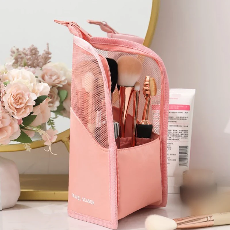 Косметичка сумка для макияжа Женский дорожный держатель кистей органайзер