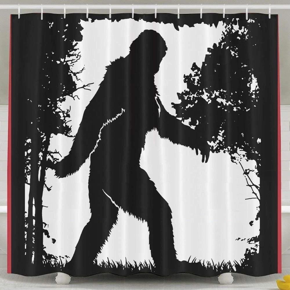 

Bathroom Waterproof Bigfoot Shower Curtain Bath Screen Shower Curtain for Bath Shower with Hooks Anti-peeping Bath Decoration