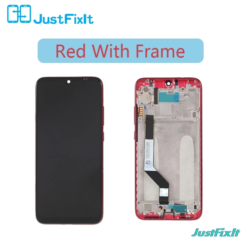Red with Frame For Xiaomi Redmi Note 7 LCD Display With Frame Touch Screen Digitizer LCD Display Redmi Note7 Repair Parts - Цвет: Red with Frame