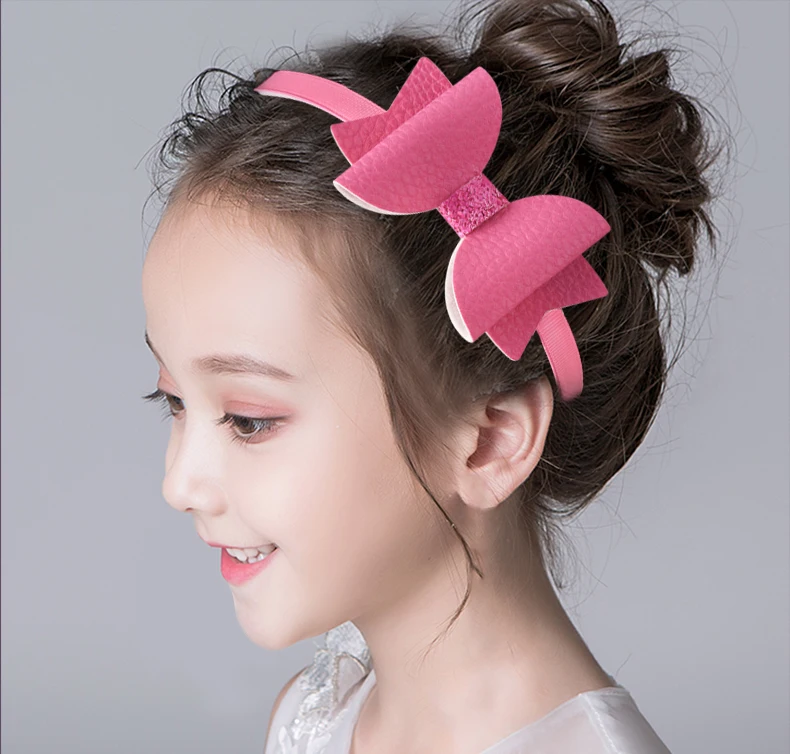 1 PC Children Bow Hairband Girls Sweet Hairbow Headhoop Kids Party Headband 3 Inch Sequin Knot Baby Hair Accessories | Аксессуары для