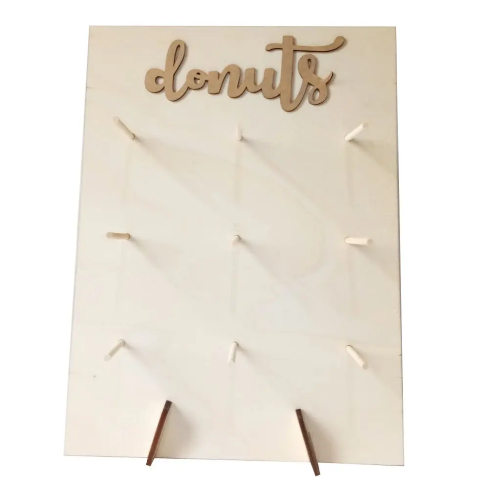 Деревянная настенная подставка для пончиков вечерние украшения держатель декор