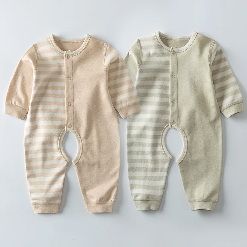 

Infant jumpsuit Children new organic cotton baby autumn clothes long trousers newborn rompers baby open file Boy girl clothing