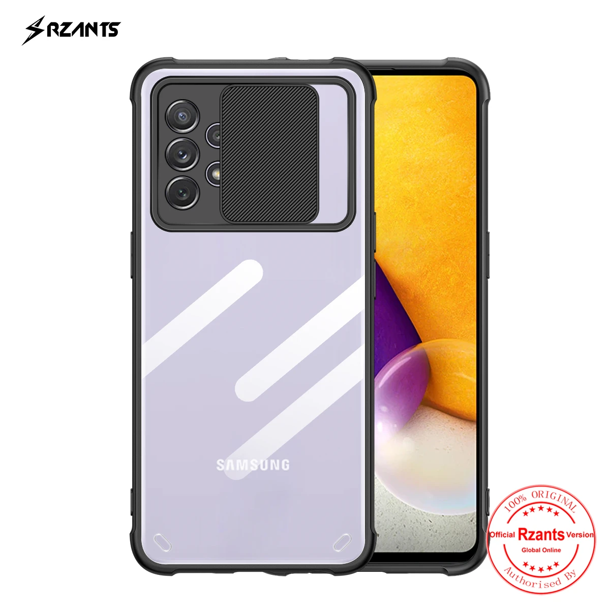 

Rzants For Samsung Galaxy A72 A52 Galaxy A32 4G Case [Lens Protection] Camera Protect Hybrid Slim Crystal Clear Cover Casing