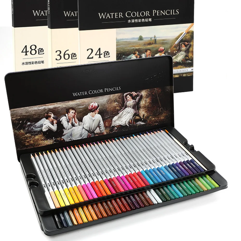 

24 36 48 72 lapis de cor profissional Colored Pencils 72 Watercolor Pencils Lead Water-soluble Colour Pencil Set Art Supplies