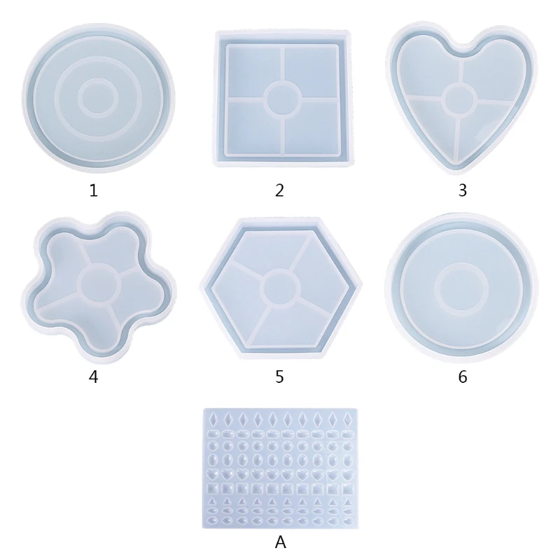 

Силиконовые формы из смолы, круглые формы для эпоксидной смолы, формы для литья из смолы для рукоделия, для изготовления агатных ломтиков, п...