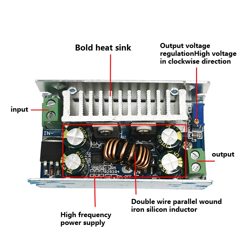 DC-DC Регулируемый понижающий преобразователь 200 Вт Мощность модуль синхронный